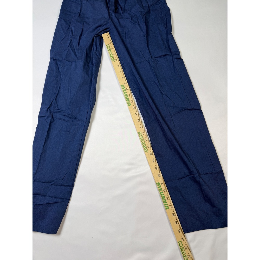 Hanes Mens Stretch Woven Sleep Pant Navy‎ Blue Elastic Drawstring Button Fly S - Picture 6 of 8